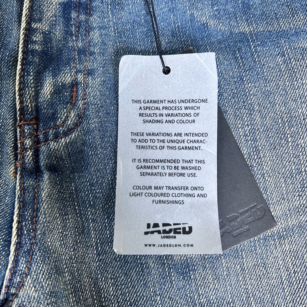 Jaded London Light Blue Straight Leg Jeans - Picture 2 of 9